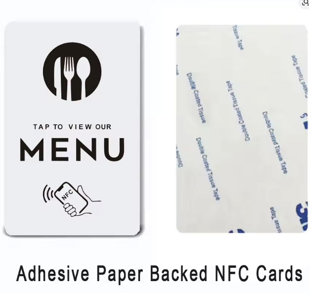 NFC menu card, first design