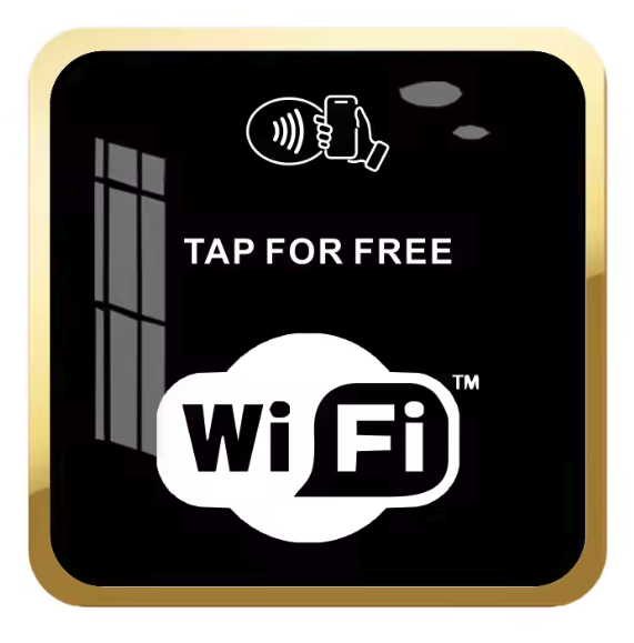 Wi-Fi NFC tap plate
