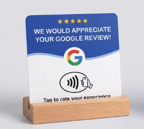 Google Review NFC Wooden Stand